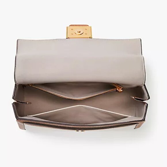 Kate Spade Katy Medium Top-handle Colorblock White Bag  Leather Crossbody - Picture 13 of 15